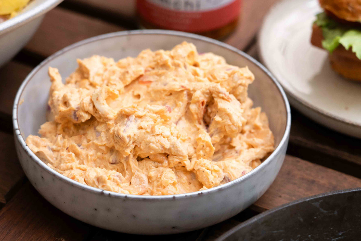 Veganer Obazda mit Daikon Kimchi