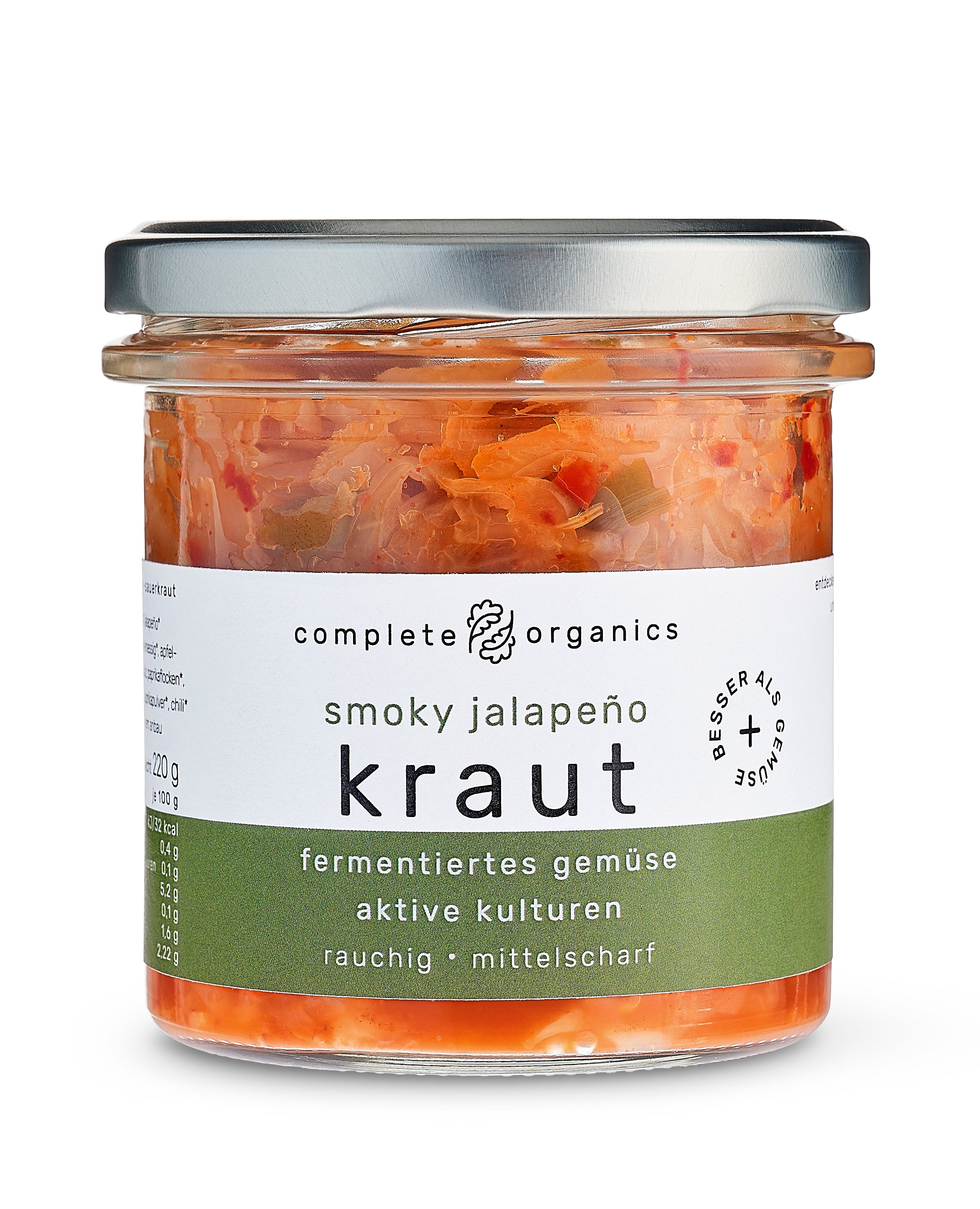 Fermentiertes Smoky Jalapeño Kraut im Glas