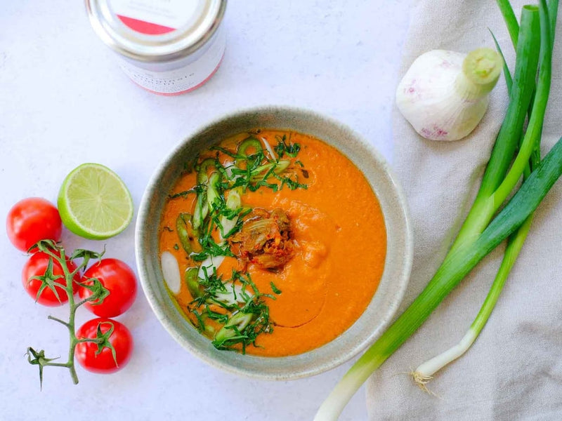 Spanische Gazpacho mit Original Kimchi⁠