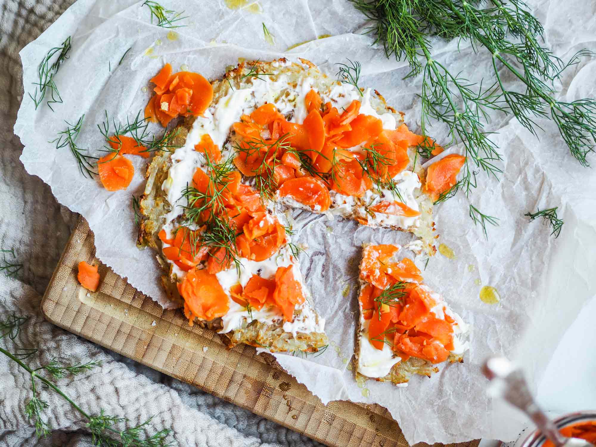 Kartoffelrösti mit ingwer karotte