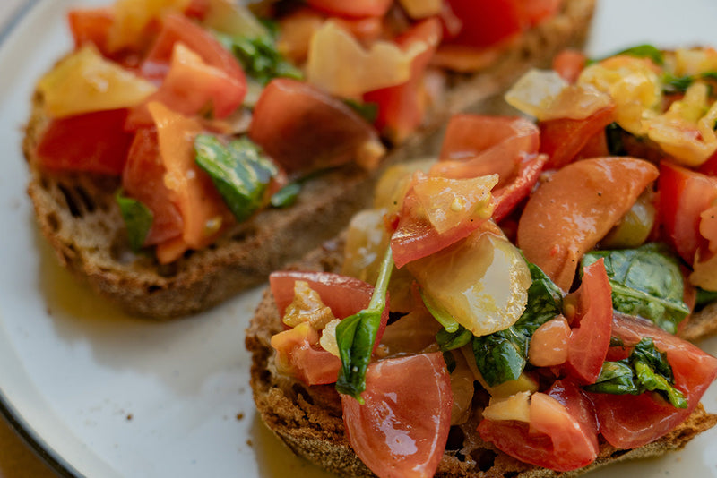 Bruschetta mit Mediterranem Kimchi