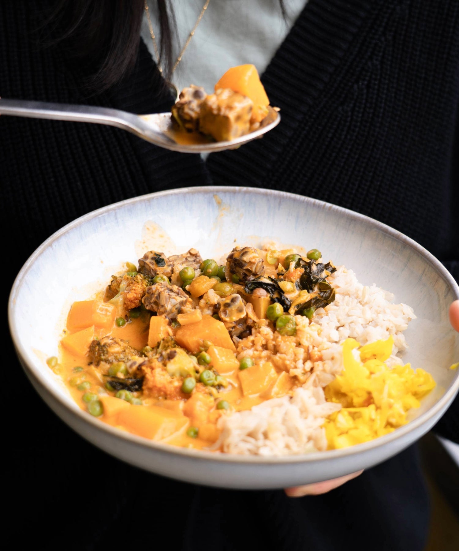 Rotes Curry mit Kimchi