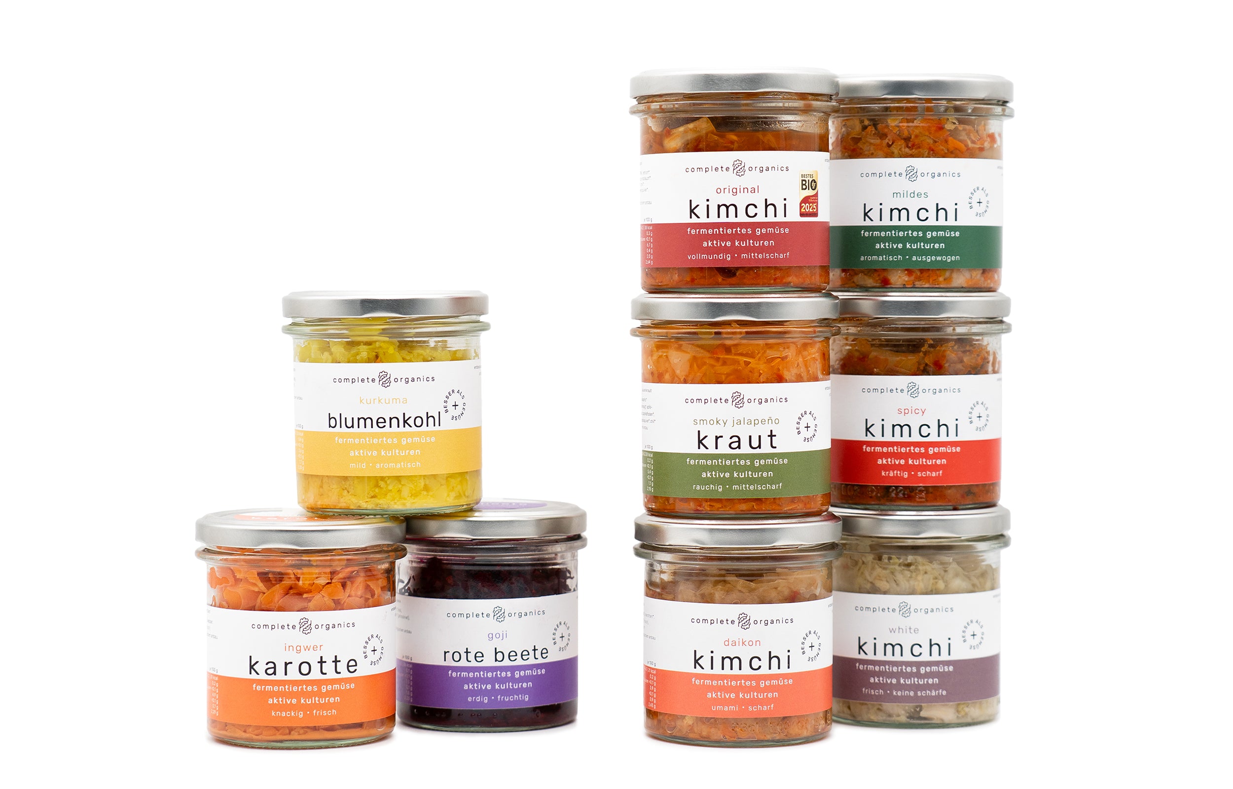 9 Gläser fermentiertes Gemüse
