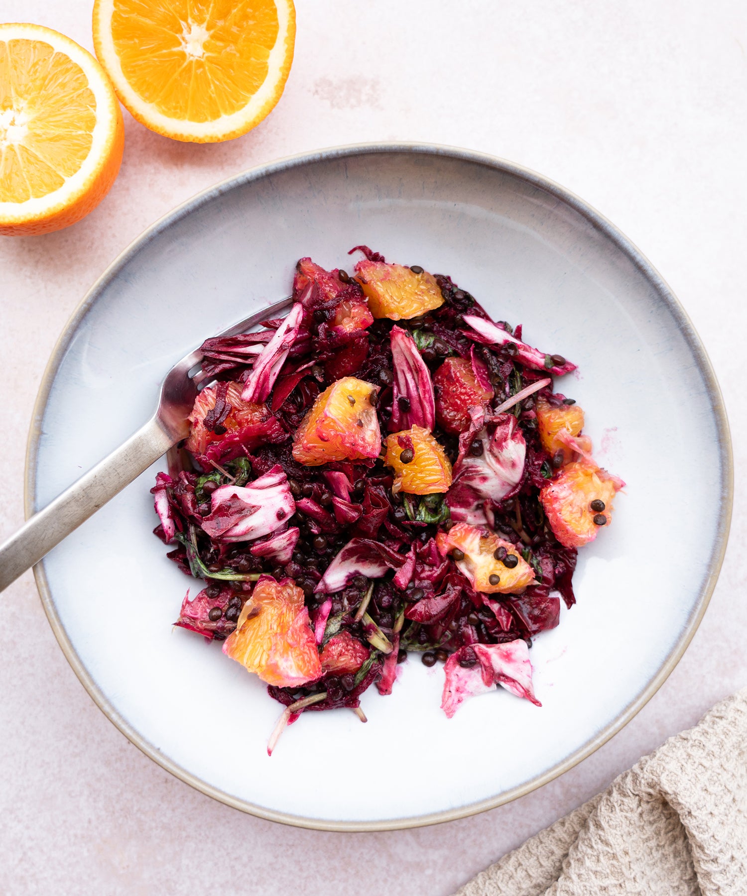 Wintersalat mit Vinaigrette-Dressing